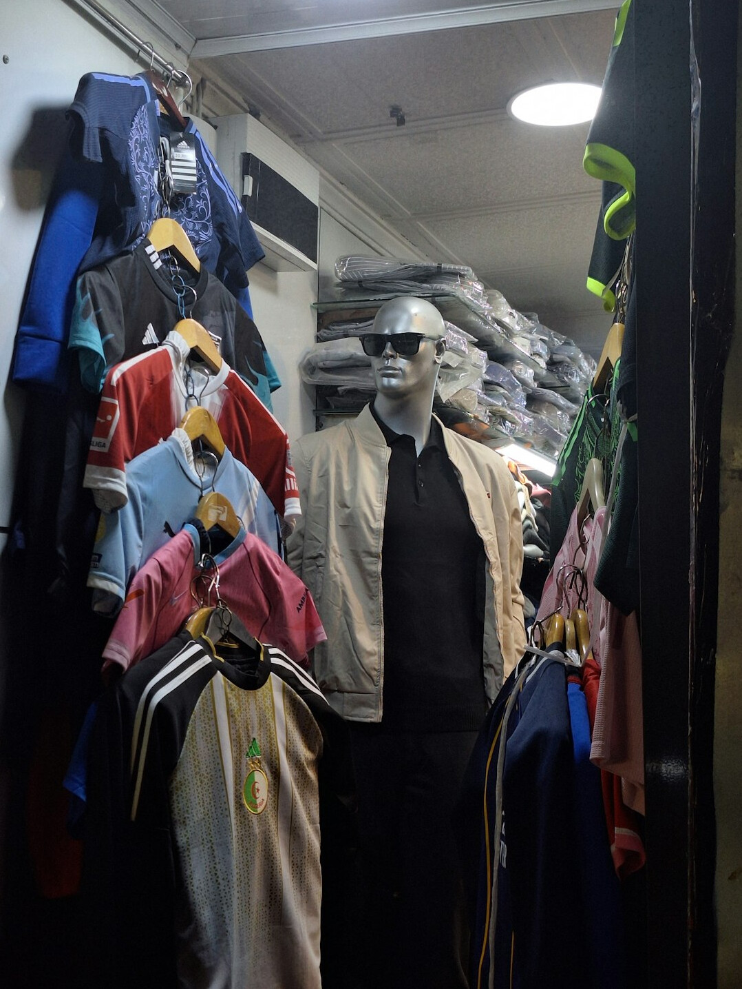 plainclothes security officer in clothing store